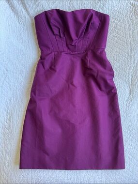 J. Crew Strapless Fitted Miranda Sheath Dress in Deep Magenta